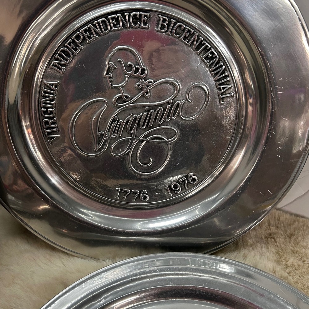 Wilton Pewter Plate Virginia Independence‎ Bicentennial 1776 1976 Commemorative